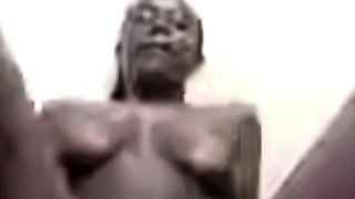Chocolate African Girl plays with me