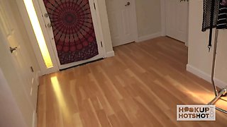 Merciless stud rams slender Lucy Valentine\u2019s wettened cunt!