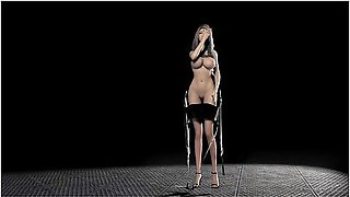 Vampire seduction in smooth 3D animation