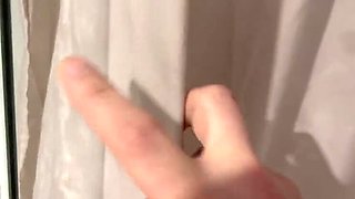 Hairy Spanish Mom Virginia Gets Wet in Shower Handjob for Julius Cumshot on Big Natural Tits