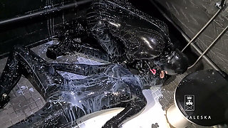 Cold Milk Splosh Domination for Rubber Dolly