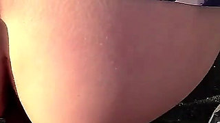 Stranger Passionately Fucks and Sucks a Big Cock on the Roof of a House, Cum in Her Panties