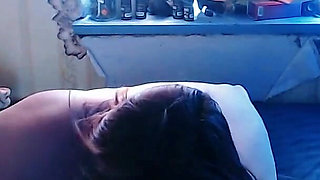 Chubby Glasses Girl on All Fours Sucks & Rims His Ass Until He Floods Her Mouth