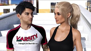 Hentai visual novel, blonde teen, visual novel game