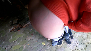 Take off You Pants - Punishing Her Pussy with Fir Branch
