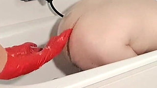My Red Latexhands Are Deep in Your Asshole