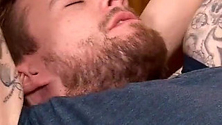 Horny blonde teen Ashley Rider catches her step brother jerking off and fucks him