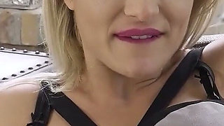 Blonde Slut Gets Pounded Hard on the Terrace