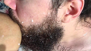 Milk From My Boobs on the Beard of My Neighbor