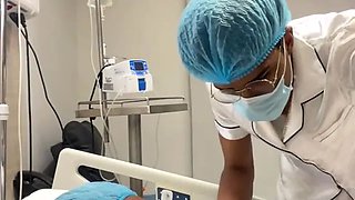 Horny doctor, fucks his patient, and leaves her tits full of milk