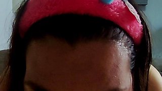 Obsessed with how this pink fluffy headband looks tonight