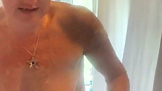 Hot MILF with Perfect Tits Showers and Chats Away to You About Vanilla Life
