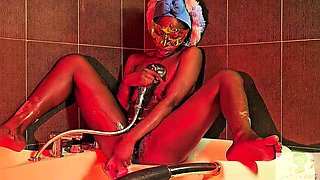 Naturelle Chocolat Achieves Explosive Orgasm After Grinding Her Juicy Pussy Box Against Hard C