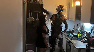 Kitchen Fisting Frenzy - Mature Sluts Stretched Wide Open