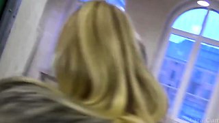 MyDirtyHobby - Public bathroom fuck ends with a huge facial
