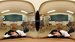 Japanese Classroom School Explores POV VR Fantasy