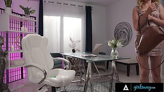 GIRLSWAY - MILF Charlie Forde Confronts Masseuse Kenzie Taylor Over Hubby s Visits Then Craves Her: Porn