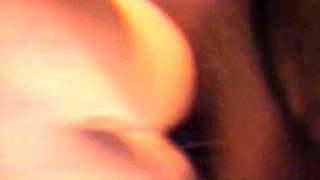 Gloryhole blowjob and facial for interracial blonde hoe