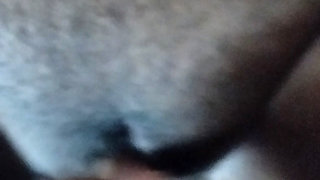 Making Auntie's pussy wet by fingering it.