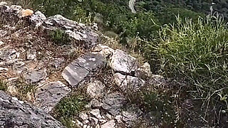 POV Doggy Pound on Sveti Stefan, Montenegro Cliff: Her Perfect Ass Bouncing in Broad Daylight!