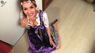 Dirndl Slut Swallows Your Cum!