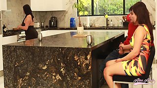 Horny Milf Fucking Her Friend Her Young Stepson الينا انجل تتنايج مع صاحبتها منى و ابن صاحبتها - Alina Angel, Mona Azar And Elias Cash
