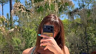 Natalie Roush Teases In Bikini By The Pool Onlyfans Video