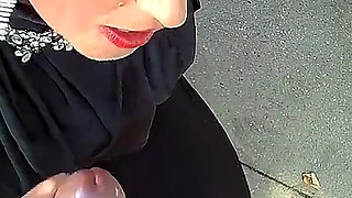 My Friend Went Crazy Over a Sexy Muslim Jumpsuit; He Cut a Hole in the Wet Part and Stuck His Penis in It