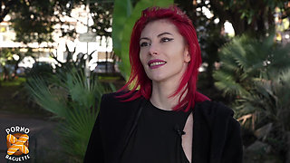 Beautiful Red-haired MILF, Chipie Fucks with Two Big Cocks