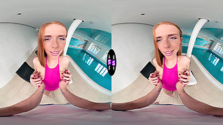 Busty Babe Teases And Fucks Lucky Dude By The Pool - TmwVRnet