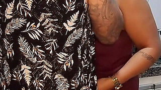 Pajama Slut Swallows Husband’s Cum in the Kitchen