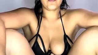 Katie amateur brunette girl toying pussy with a vibrator