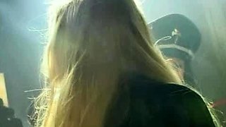 Blonde and brunette babes loves hardcore bukkake gangbang