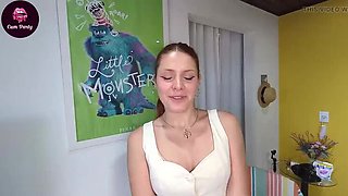Mira Love Takes 4 Cumshots on Face & Mouth - Blowjob Facial Teen POV
