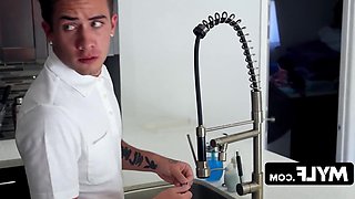 Unsuccessful, socially awkward stepson concocts a wicked scheme to have sexual relations with both his stepmother and stepsister concurrently.