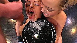 Petite Brunette Gets Covered in Cum, Multiple Creampies!