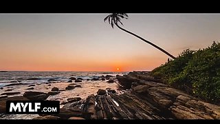 Mylf - sizzling hot cougars tempts hairy man pool guy to join them in fucking threesome