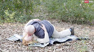 Graceful Guy at outdoor public sex movie