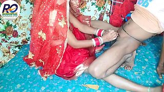 Desi Honeymoon Sex Video Hindi Audio – Claire Vaise in Red Saree and Blouse Having Fun