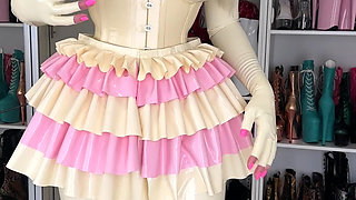 Miss Fetilicious in Latex Barbie Doll Outfit