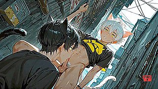 Yaoi - Oc Din & Dan 2 Sexy Catboys Pic Collection