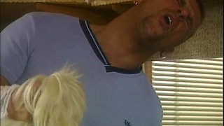 Double Penetration with Cumshot in Mouth for Vintage Blonde MILF