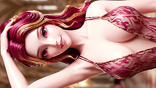 The Joy of Beautiful Girls Presenting Sheer Fashion: Radiant Jewels 3D Anime AI-Generated