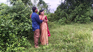 Odia village house wife hard - core fuck with her boyfriend in forest, odia wife sex in outdoor forest