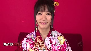 Seductive Japanese Chiharu Gives A Hot Blowjob In Kimono For Passionate Fuck With Chiharu Miyazawa