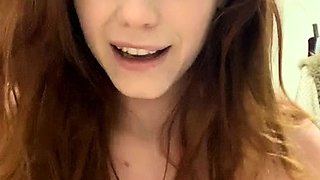 Emo teen Becka solo webcam masturbation