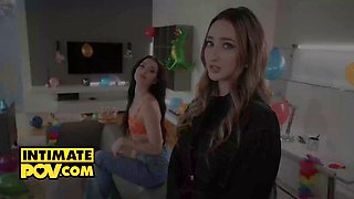 Candee Licious, Matty And Girlfriend Lula Stocch Take Turns Fucking His Cock