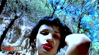 Nina Roberts Pornstar Nina Roberts Geting Naked in the Wood