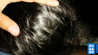 Cute brunette's kinky BDSM blowjob and fisting POV