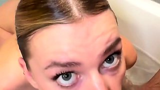 Halli N Lover POV Bathtub Sex Tape She Gets Creampie